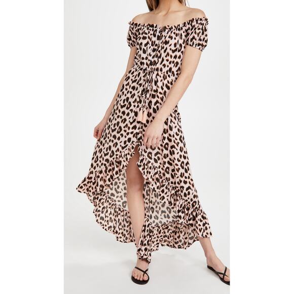 Tiare Hawaii Riviera Long Dress in Animal Blush One Size